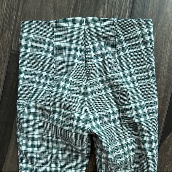 Veronica Beard Honolulu Plaid High Waisted Ankle Cropped Pants Green White Sz 2 - Picture 5 of 8